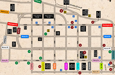 Main Street Tourist Map Front 100917f